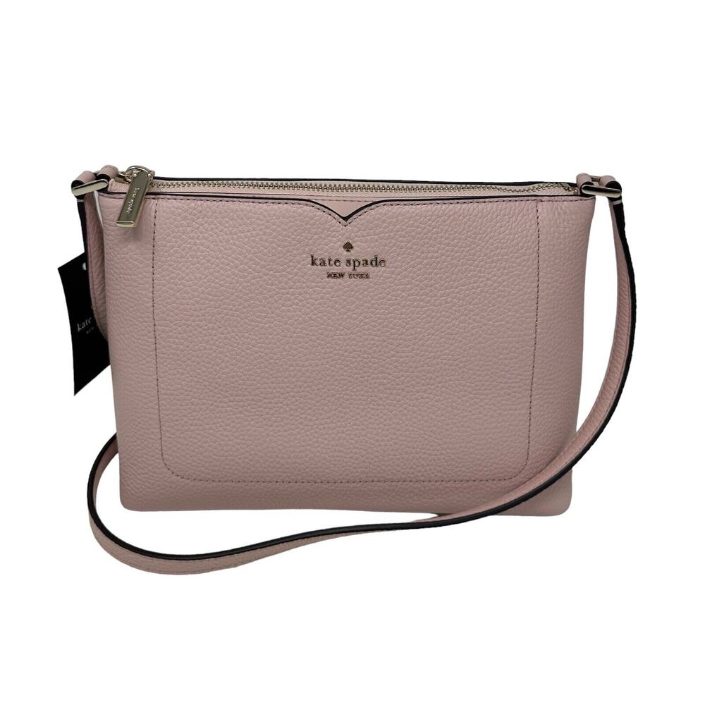 Kate Spade Harlow Rose Smoke Pebbled Leather Crossbody Bag WKR00058 $279